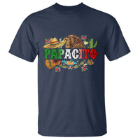 Funny Mexican Dad Papacito T Shirt Cinco De Mayo Golden Eagle Sombrero