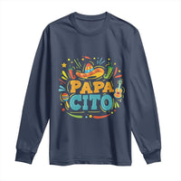 Funny Cinco De Mayo Father's Day Mexican Papacito Long Sleeve Shirt Sombrero Hat