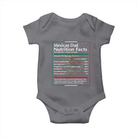 Funny Mexican Dad Baby Onesie Dad Nutrition Facts Mexico Flag Father's Day