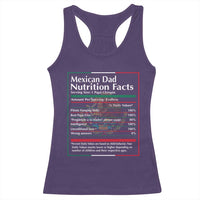 Funny Mexican Dad Racerback Tank Top Dad Nutrition Facts Mexico Flag Father's Day