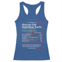 Funny Mexican Dad Racerback Tank Top Dad Nutrition Facts Mexico Flag Father's Day