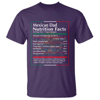 Funny Mexican Dad T Shirt Dad Nutrition Facts Mexico Flag Father's Day