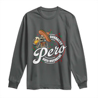 Funny Cinco De Mayo Long Sleeve Shirt Borracho Pero Buen Muchacho Mexican Skeleton With Beers