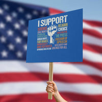 I Support Progressive Liberal Human Rights Protest Sign Vintage Hand Fist - Wonder Print Shop