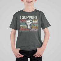 I Support Progressive Liberal Human Rights T Shirt For Kid Vintage Hand Fist
