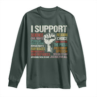 I Support Progressive Liberal Human Rights Long Sleeve Shirt Vintage Hand Fist