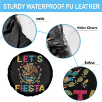 Funny Cinco De Mayo Spare Tire Cover Let's Fiesta Golden Eagle Mexico Flag
