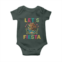 Funny Cinco De Mayo Baby Onesie Let's Fiesta Golden Eagle Mexico Flag