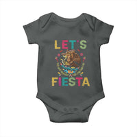 Funny Cinco De Mayo Baby Onesie Let's Fiesta Golden Eagle Mexico Flag