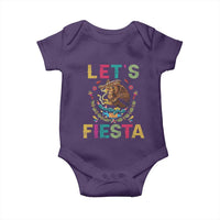 Funny Cinco De Mayo Baby Onesie Let's Fiesta Golden Eagle Mexico Flag