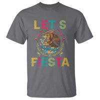 Funny Cinco De Mayo T Shirt Let's Fiesta Golden Eagle Mexico Flag