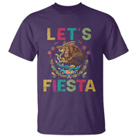 Funny Cinco De Mayo T Shirt Let's Fiesta Golden Eagle Mexico Flag