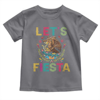 Funny Cinco De Mayo Toddler T Shirt Let's Fiesta Golden Eagle Mexico Flag