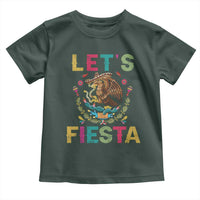 Funny Cinco De Mayo Toddler T Shirt Let's Fiesta Golden Eagle Mexico Flag