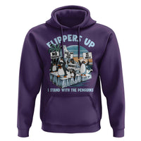Flippers Up I Stand With The Peinguins Hoodie Penguins Tariff Resist