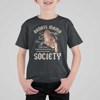 Funny Badass Mama Society T Shirt For Kid Vintage Tiger Mother's Day