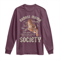 Funny Badass Mama Society Long Sleeve Shirt Vintage Tiger Mother's Day