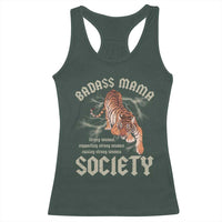 Funny Badass Mama Society Racerback Tank Top Vintage Tiger Mother's Day