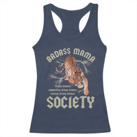 Funny Badass Mama Society Racerback Tank Top Vintage Tiger Mother's Day