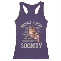 Funny Badass Mama Society Racerback Tank Top Vintage Tiger Mother's Day
