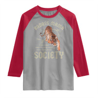 Funny Badass Mama Society Raglan Shirt Vintage Tiger Mother's Day
