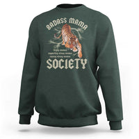 Funny Badass Mama Society Sweatshirt Vintage Tiger Mother's Day