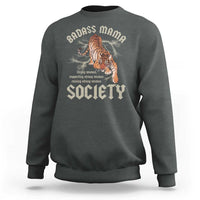 Funny Badass Mama Society Sweatshirt Vintage Tiger Mother's Day