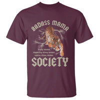 Funny Badass Mama Society T Shirt Vintage Tiger Mother's Day
