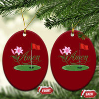 Amen Funny Golf Ceramic Ornament Azalea Floral Augusta Georgia for Golfers