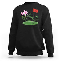 Amen Funny Golf Sweatshirt Azalea Floral Augusta Georgia for Golfers