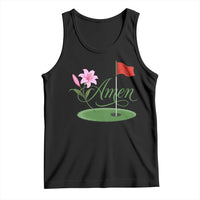 Amen Funny Golf Tank Top Azalea Floral Augusta Georgia for Golfers
