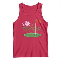 Amen Funny Golf Tank Top Azalea Floral Augusta Georgia for Golfers