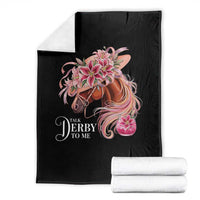 Talk Derby To Me Throw Blanket Funny Horse Racing Derby Day Stargazer Lilies