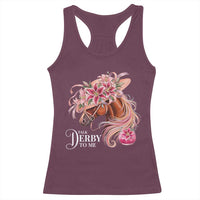 Talk Derby To Me Racerback Tank Top Funny Horse Racing Derby Day Stargazer Lilies