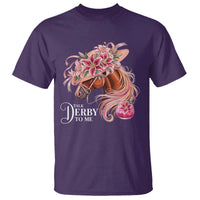 Talk Derby To Me T Shirt Funny Horse Racing Derby Day Stargazer Lilies