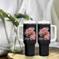 Talk Derby To Me Tumbler With Handle Funny Horse Racing Derby Day Stargazer Lilies