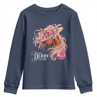 Talk Derby To Me Youth Sweatshirt Funny Horse Racing Derby Day Stargazer Lilies