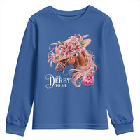 Talk Derby To Me Youth Sweatshirt Funny Horse Racing Derby Day Stargazer Lilies
