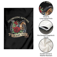 Celebrating 152 Years Derby Day Garden Flag Vintage Horse Racing Roses