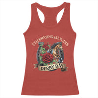 Celebrating 152 Years Derby Day Racerback Tank Top Vintage Horse Racing Roses