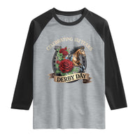 Celebrating 152 Years Derby Day Raglan Shirt Vintage Horse Racing Roses