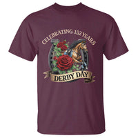 Celebrating 152 Years Derby Day T Shirt Vintage Horse Racing Roses