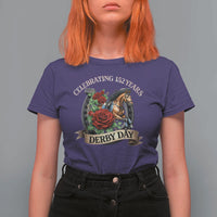 Celebrating 152 Years Derby Day T Shirt For Women Vintage Horse Racing Roses