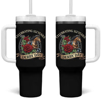 Celebrating 152 Years Derby Day Tumbler With Handle Vintage Horse Racing Roses