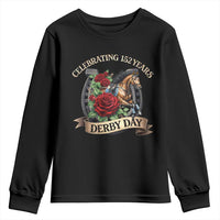 Celebrating 152 Years Derby Day Youth Sweatshirt Vintage Horse Racing Roses