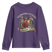 Celebrating 152 Years Derby Day Youth Sweatshirt Vintage Horse Racing Roses