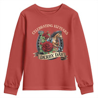 Celebrating 152 Years Derby Day Youth Sweatshirt Vintage Horse Racing Roses