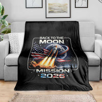 Back To The Moon Mission 2026 Throw Blanket Rocket Launch Moon Space Program
