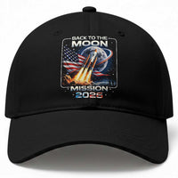 Back To The Moon Mission 2026 Baseball Cap Rocket Launch Moon Space Program