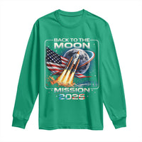 Back To The Moon Mission 2026 Long Sleeve Shirt Rocket Launch Moon Space Program